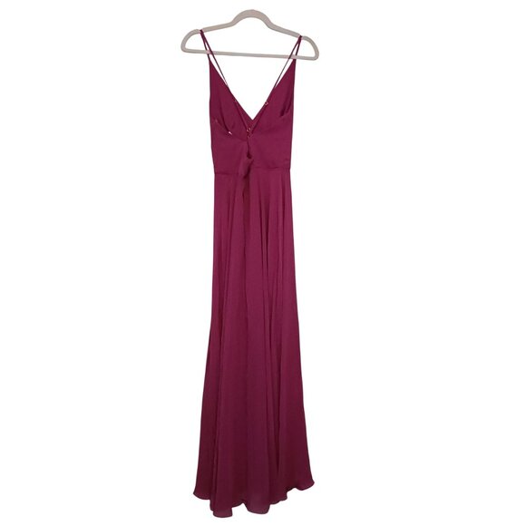 NEW After Six Faux‎ Wrap Criss Cross Back Maxi Dress Size 4 Tea Rose - Picture 7 of 15